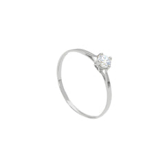 Linden Verlobungsring aus 18 Karat Gold – Solitärring mit Zirkonia in edlem Design - 104307