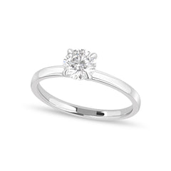 LINDEN Verlobungsring aus 18 Karat Weissgold (750) mit Brillant – klassischer Solitär