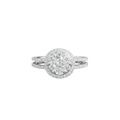 Linden Verlobungsring in 18 Karat - 750 Weissgold mit Diamanten - MYZ0000085