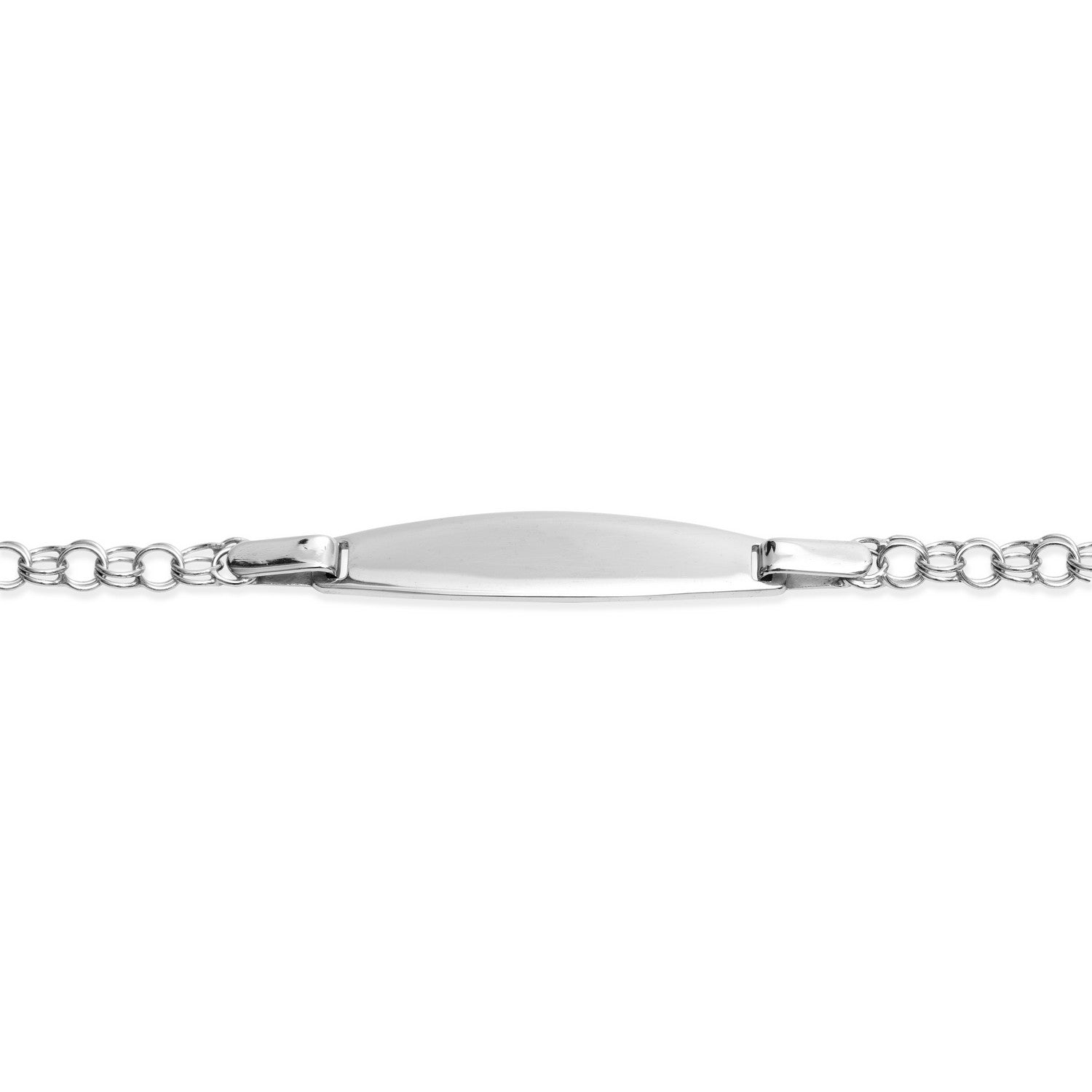 KinderArmband Silber 925 rhodiniert 14cm mit Gravur