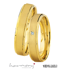 Linder Trauringe in Gelbgold mit Brillant 0,0135 ct. - 506/507