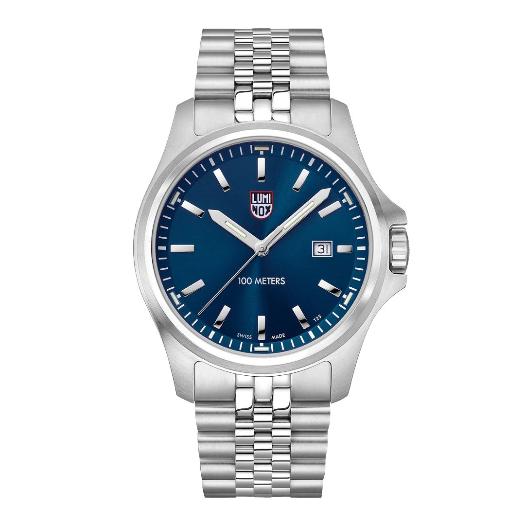 Luminox Dress Field 43mm Sport Uhr Edelstahl Blau