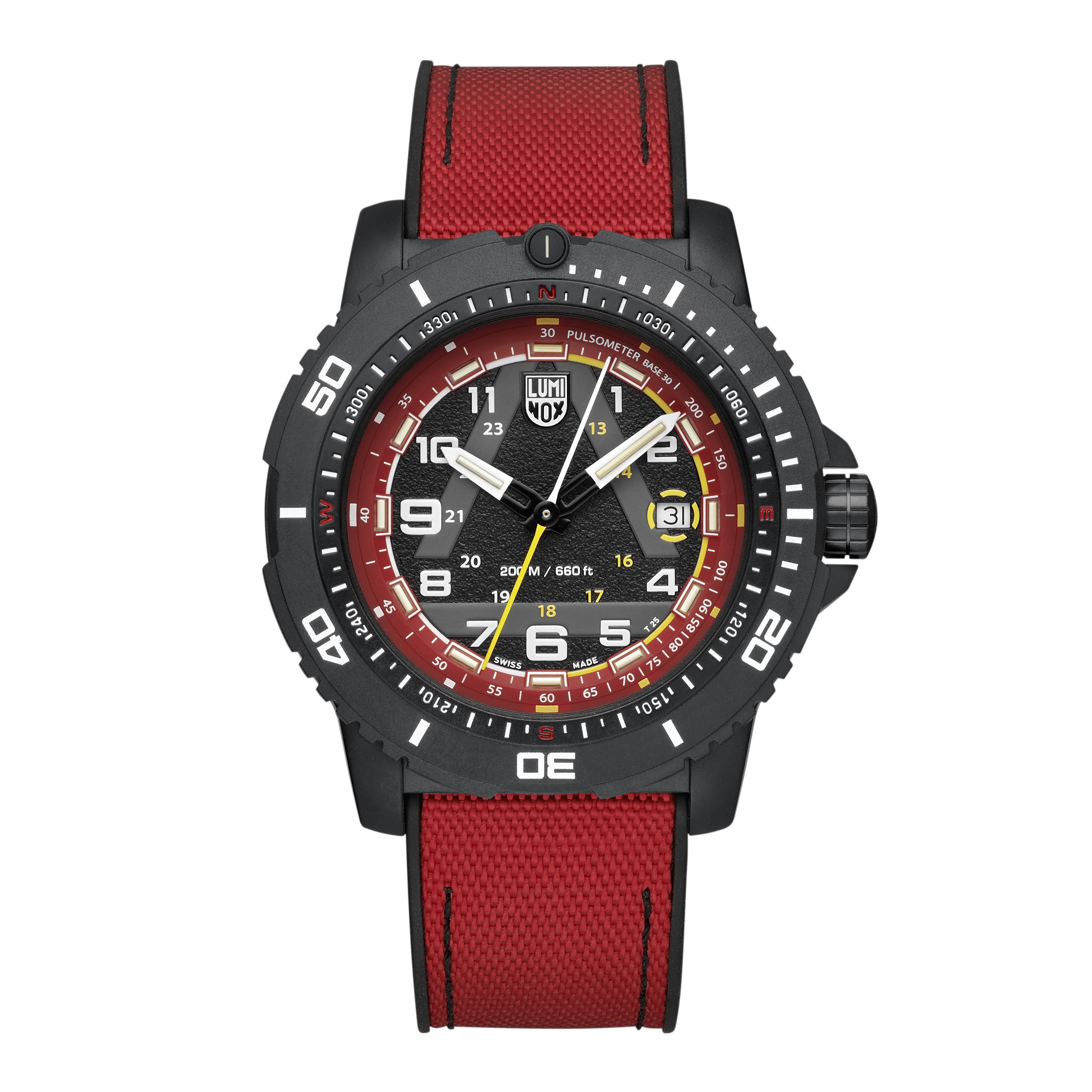 Luminox ICE-SAR Limited Edition 45mm Outdoor Uhr Schwarz Rot