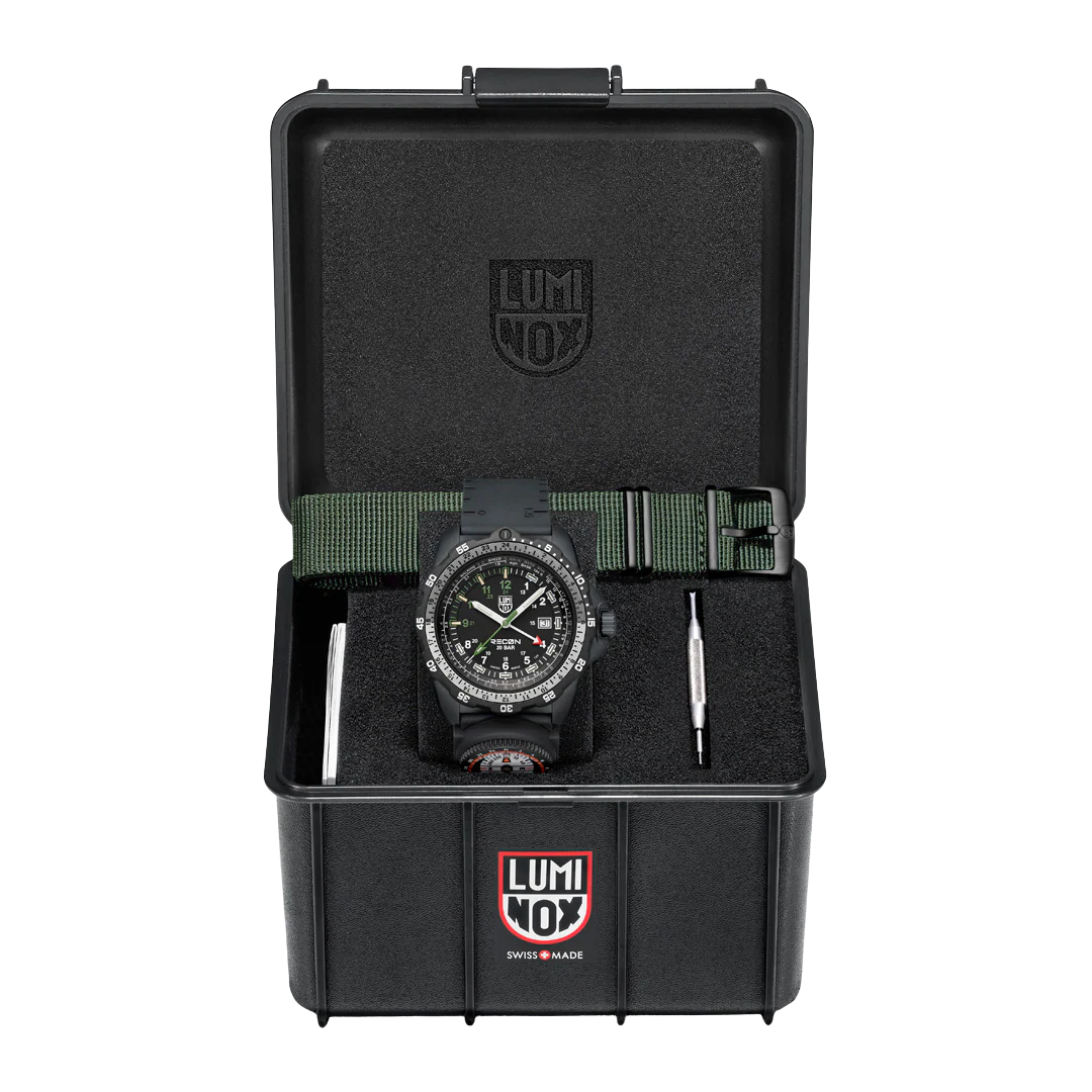 Luminox Recon Nav Spec 46mm Outdoor Uhr Set Schwarz