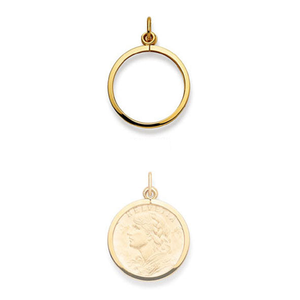 Münzfassung / Anhängerfassung aus 750 Gelbgold – 1153.05123/0213
