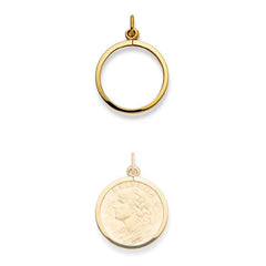 Münzfassung / Anhängerfassung aus 750 Gelbgold – 1153.05123/0213
