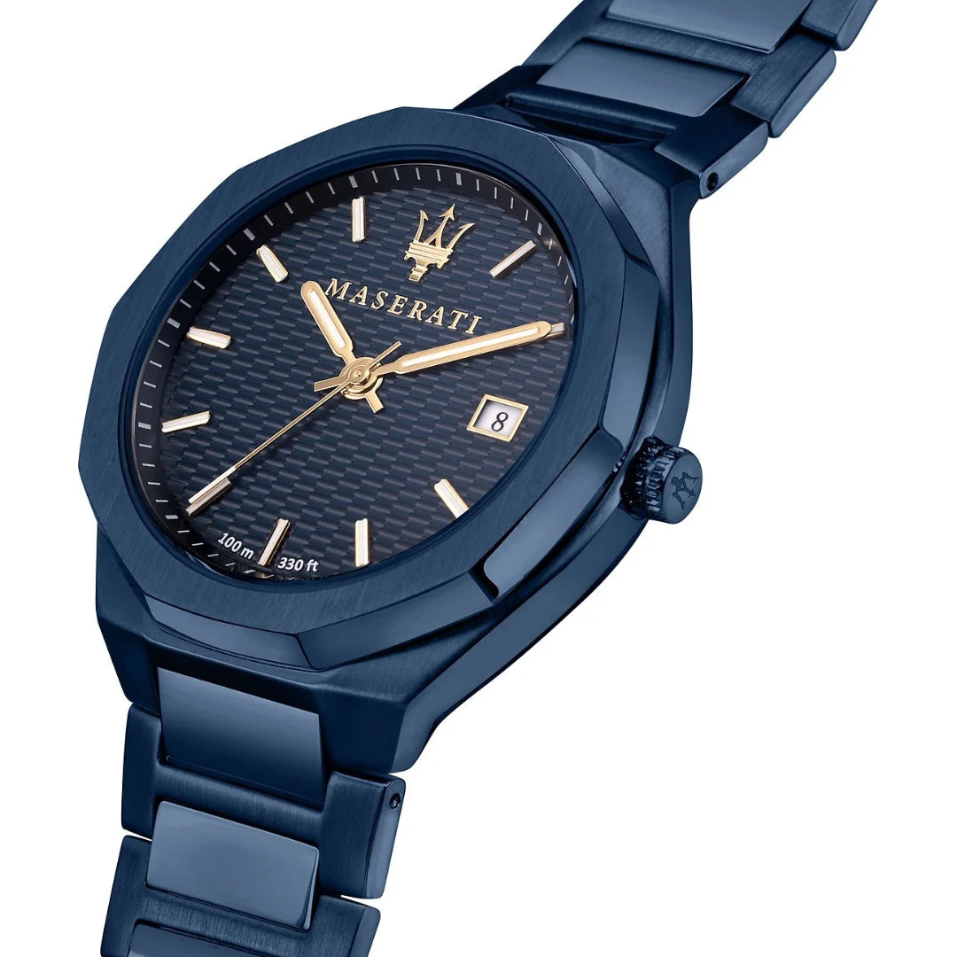 Maserati Triconic Herrenuhr in Blau - R8853141001