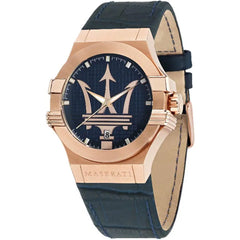Maserati Potenza Blau Leder Quarz Uhr - R8851108027