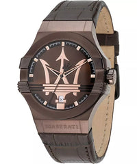 Maserati Potenza Braun Leder Herrenuhr Quarz