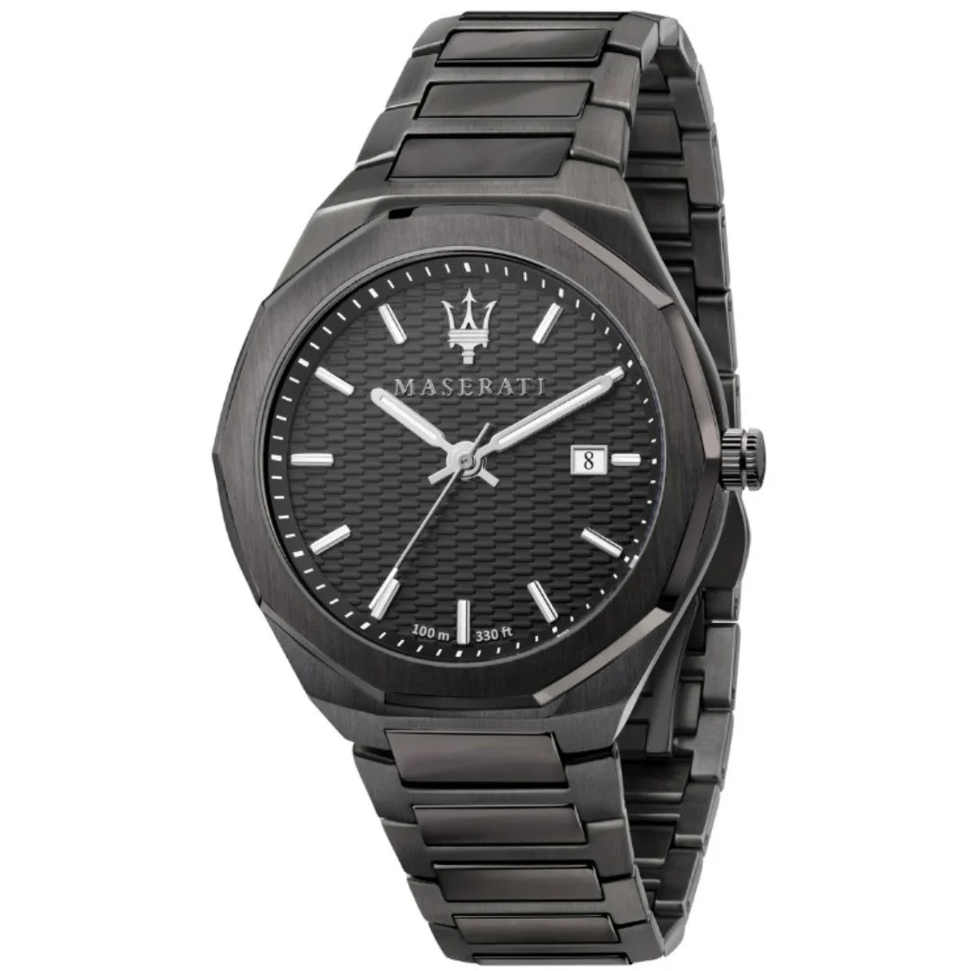 Maserati Stile Date Herrenuhr in Schwarz - R8853142001