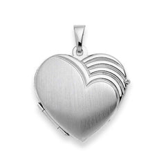 Medaillon Silber 925 weiss mit Herz Motiv - 6289.02142/0001