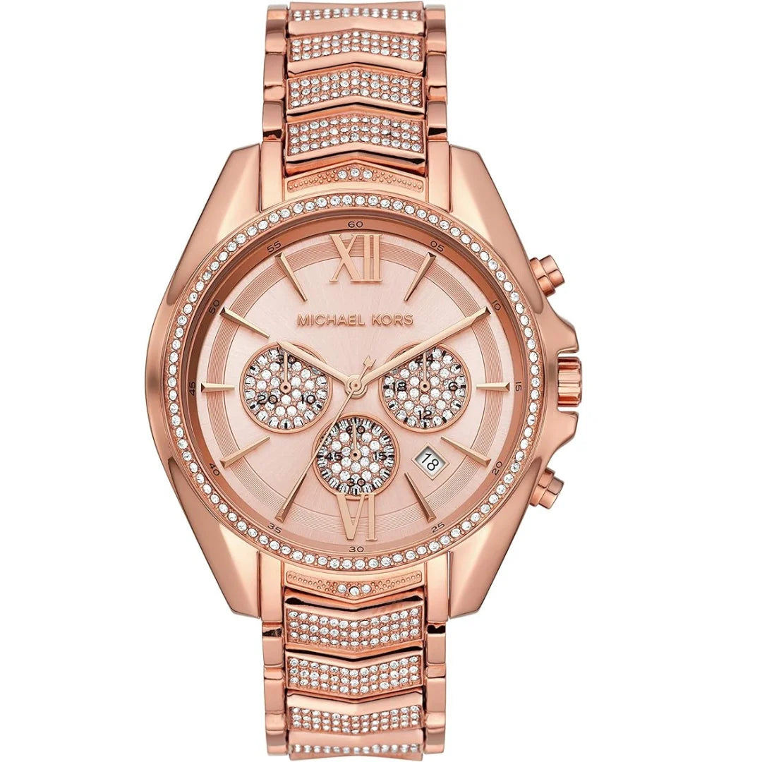 Michael Kors Quarz Pavé Kristall Damenuhr in Rose - MK6730