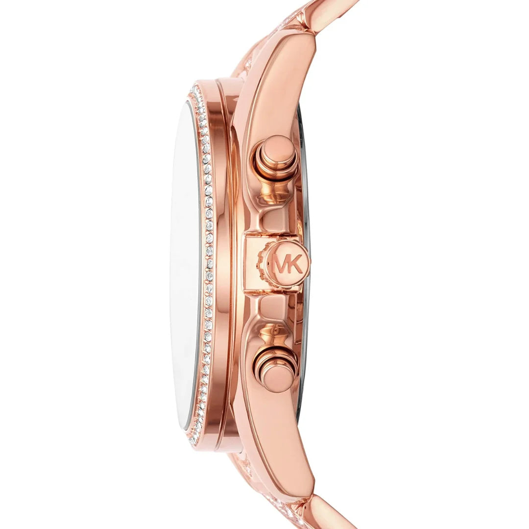 Michael Kors Quarz Pavé Kristall Damenuhr in Rose - MK6730