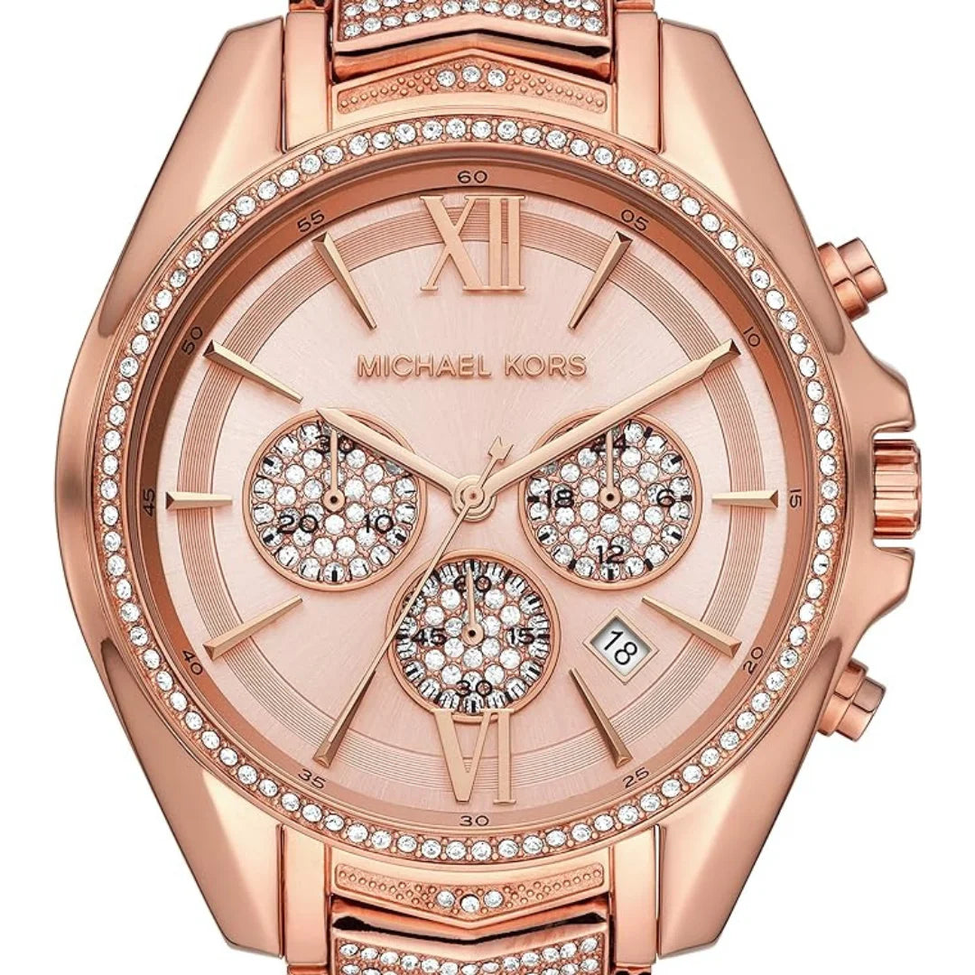 Michael Kors Quarz Pavé Kristall Damenuhr in Rose - MK6730