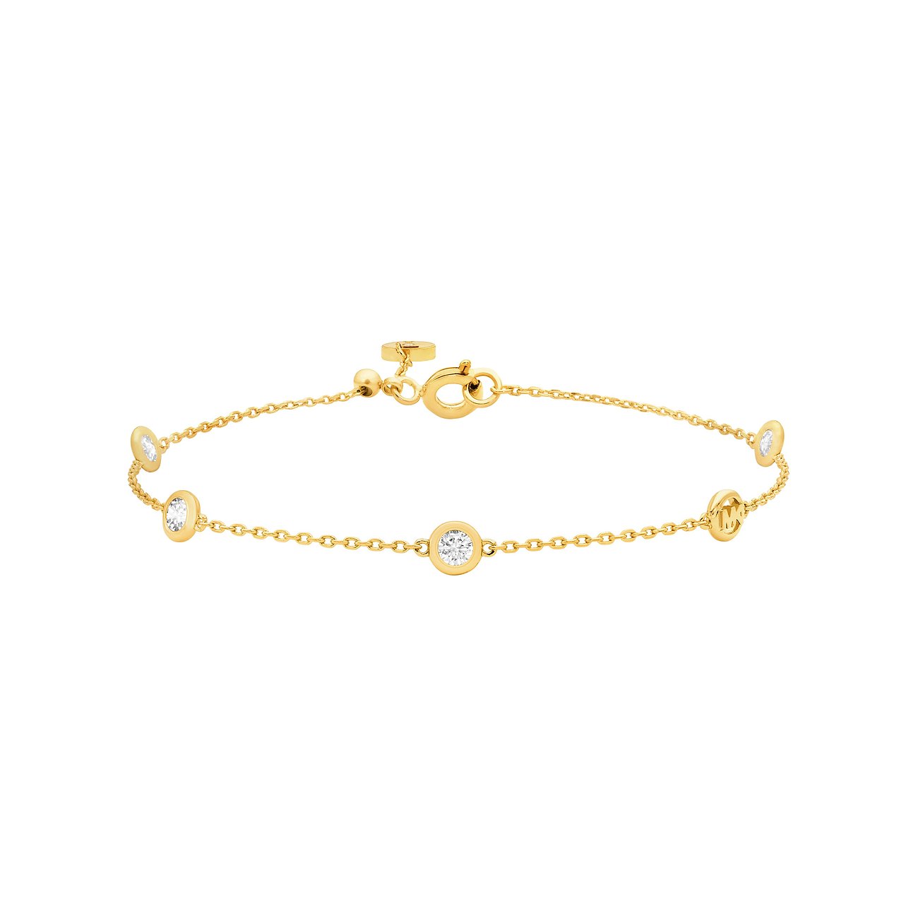 Michael Kors Kors Brilliance Damen Armband Goldfarben mit weissen Zirkonia