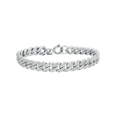 Michael Kors Kors Brilliance Damen Armband Silberfarben mit weissen Zirkonia
