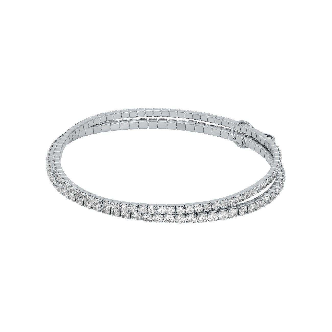 Michael Kors Kors Brilliance Damen Tennisarmband Silberfarben mit weissen Zirkonia
