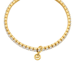 Michael Kors Brilliance Damen Tennisarmband Messing vergoldet mit weissen Zirkonia – MKJ8682710