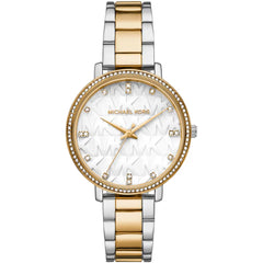 Michael Kors Zweifarbige Armbanduhr Pyper mit Pavé und Logo - MK4595