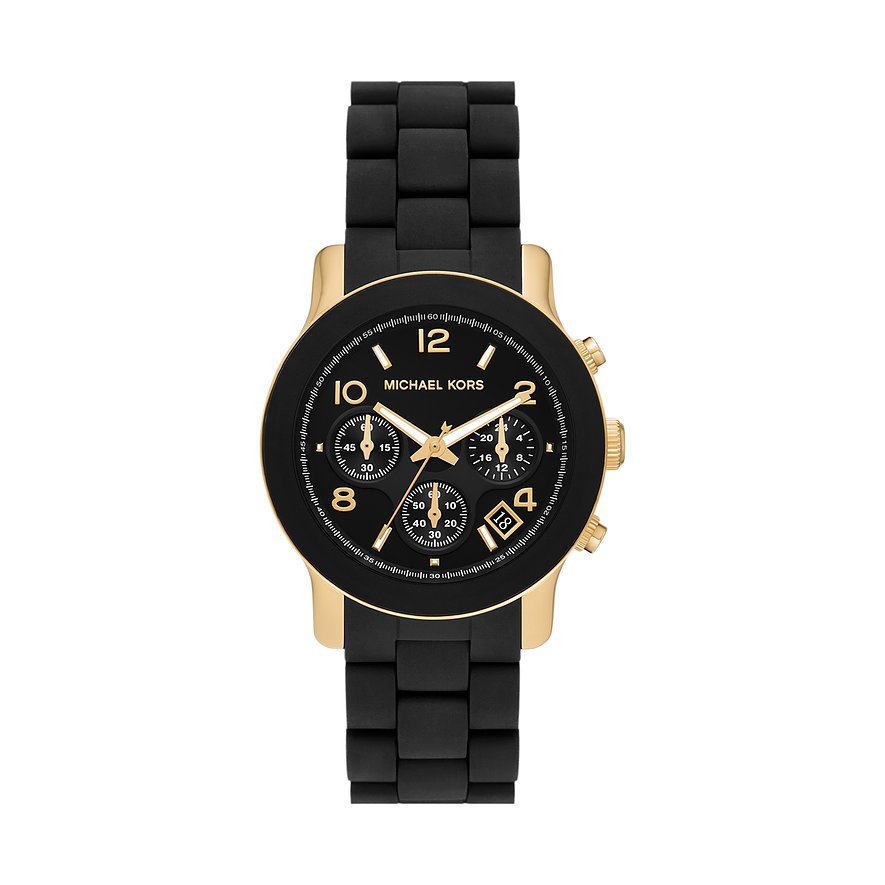 Michael Kors Runway Chronograph Schwarz / Goldig - MK7385