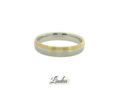 Moderner Bicolor-Trauring Silbergold Partnerringe - SG 634/5