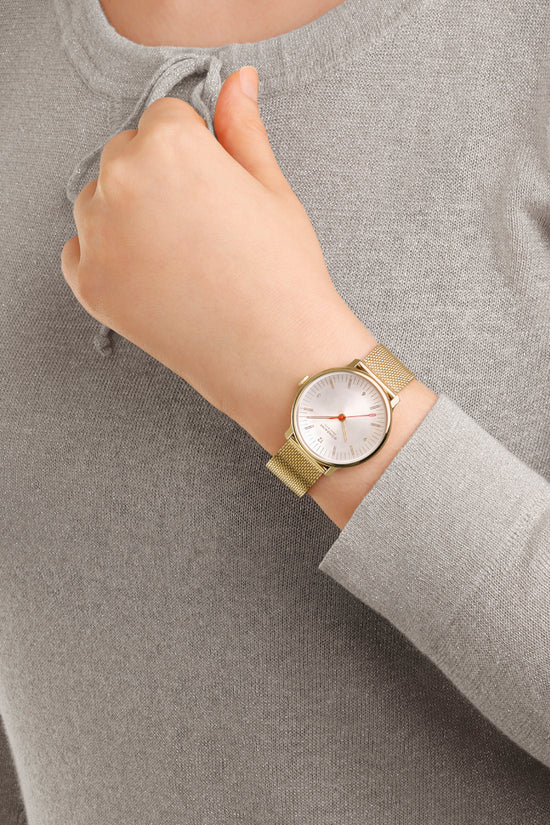 Mondaine Doppio Gold Ø 33 Damenuhr - MLE.33111.SM