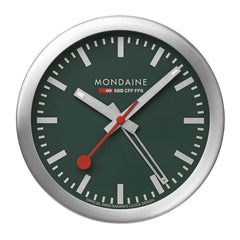 Mondaine Tischuhr mit Alarm Grün Ø 12.5cm Unisexuhr - A997.MCAL.66SBV.2