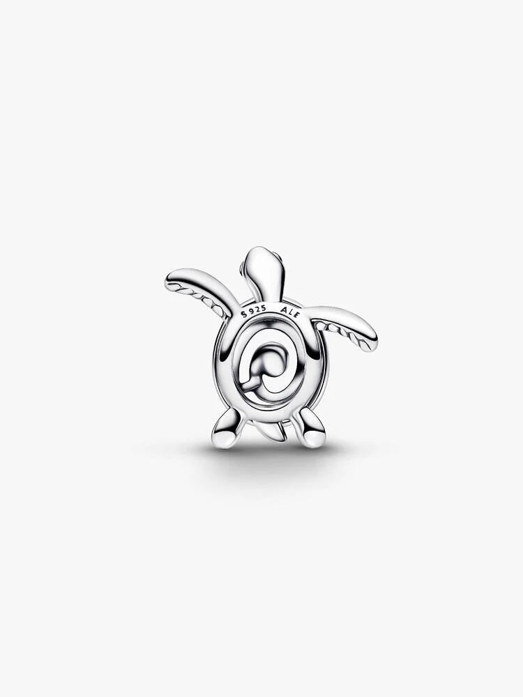 Offen gearbeitete Meeresschildkröte Charm Sterling-Silber - 794697C01