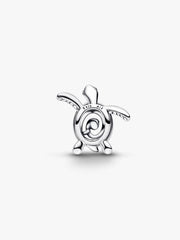 Offen gearbeitete Meeresschildkröte Charm Sterling-Silber - 794697C01