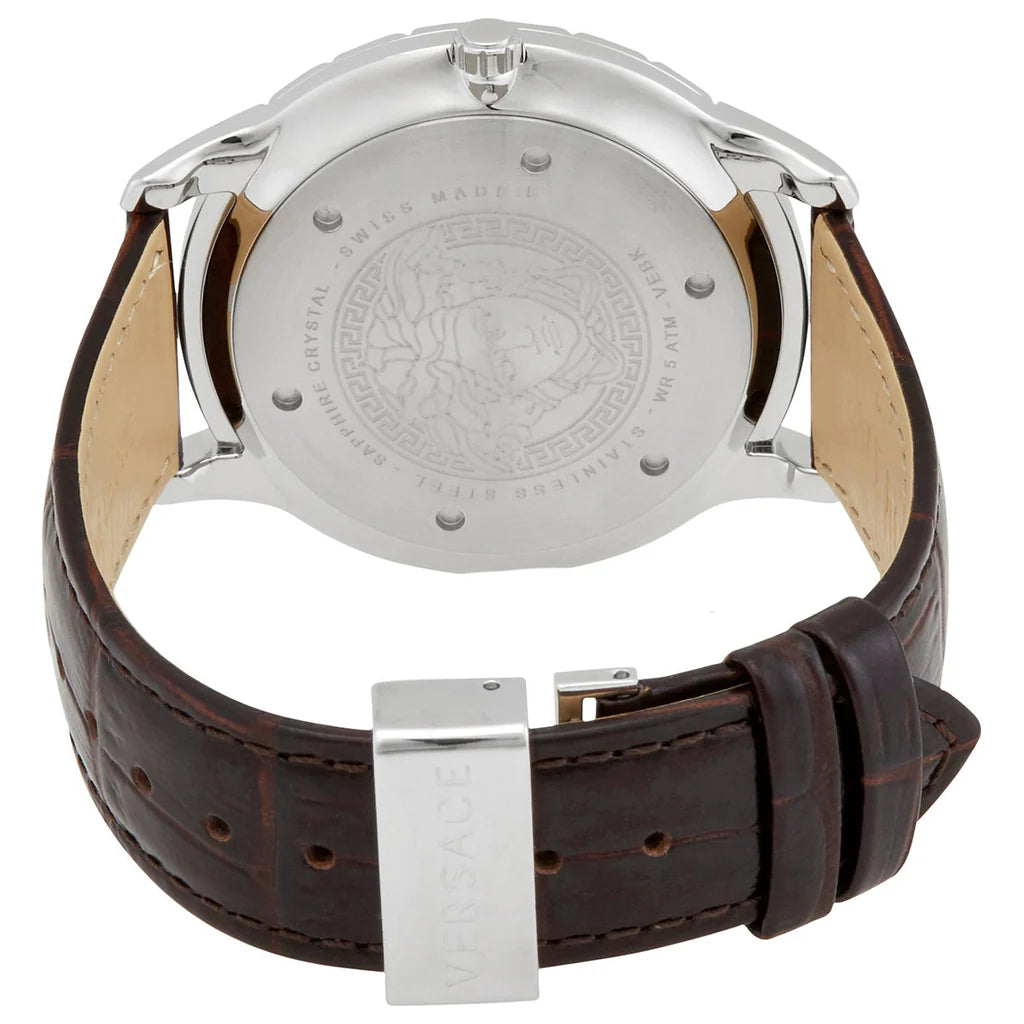 Versace Elegant Medusa Herrenenuhr aus Lederarmband - VEBK00118