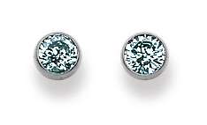 Ohrschrauben Zirkonia Weissgold 4.5 mm 750 Weissgold - 1262.02341/0005