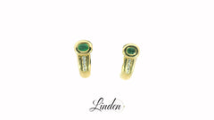 Ohrstecker 750 Gelbgold Smaragd Diamant