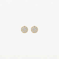 Ohrstecker aus 585er Gelbgold mit Pavé-Zirkonia 5.5 mm - 7396YZI