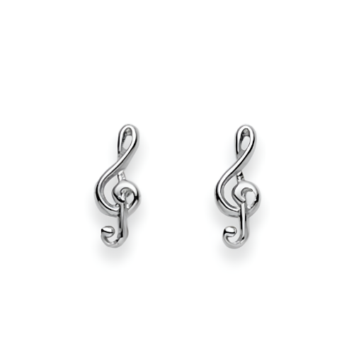 Ohrstecker aus Silber Notenschlüssel - 6263.02737/0001