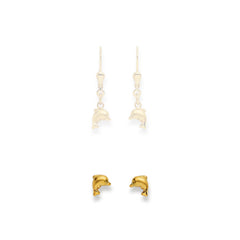 Ohrstecker Einzel Delphin – 750 Gelbgold, matt und poliert - 1163.02694/0001