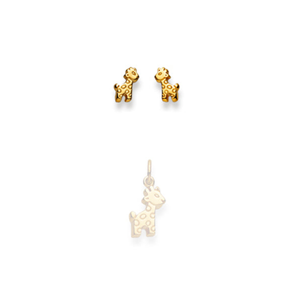 Ohrstecker Einzel Giraffe – 750 Gelbgold, poliert - 1163.02915/0003