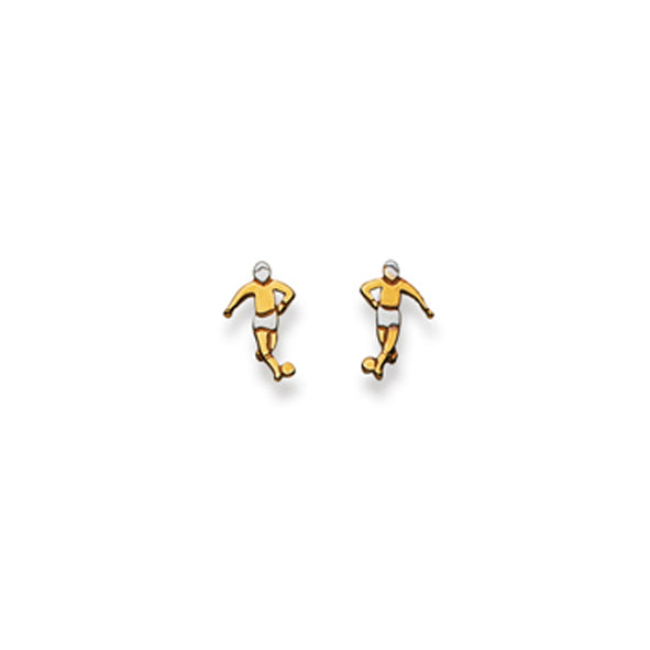 Ohrstecker Fussball Gelbgold-Weissgold 750 Gold - 1563.02050/0008