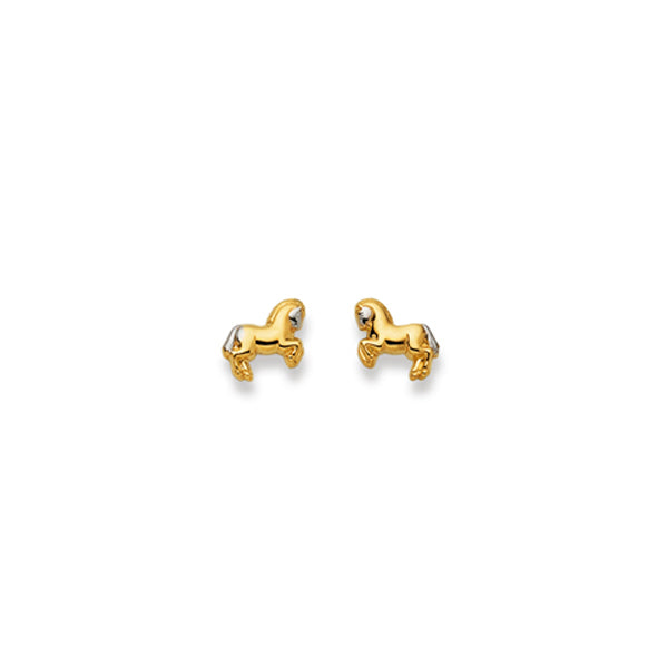 Ohrstecker Pferd Gelbgold-Weissgold 750 Gold - 1563.03141/0001