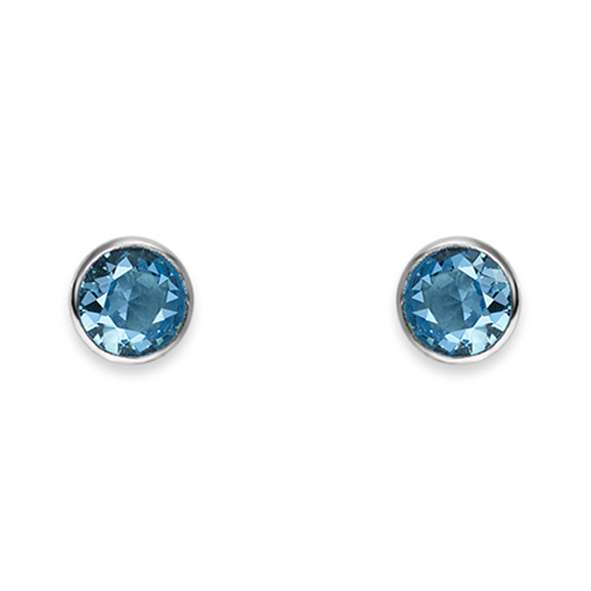 Ohrstecker Silber mit hellblauen Kristallen - 6262.03579/0002
