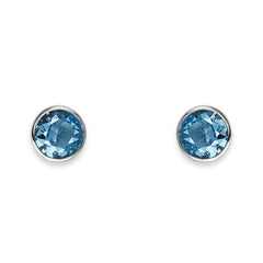 Ohrstecker Silber mit hellblauen Kristallen - 6262.03579/0002