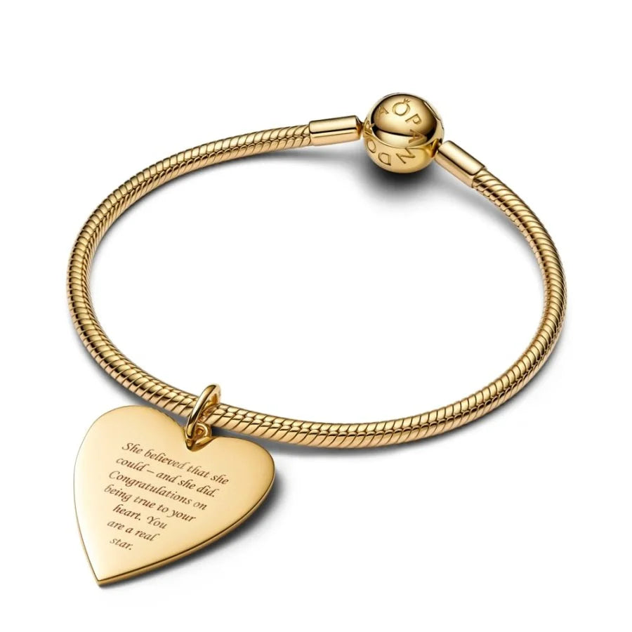 Pandora Anhänger mit grösserer Herzplatte mit Gravurmöglichkeit - 364016C00