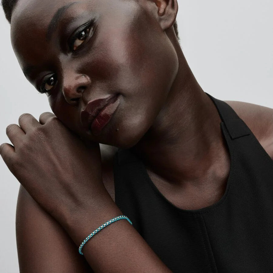 Pandora Blaue Kordel Schlangen-Gliederarmband - 593816C01