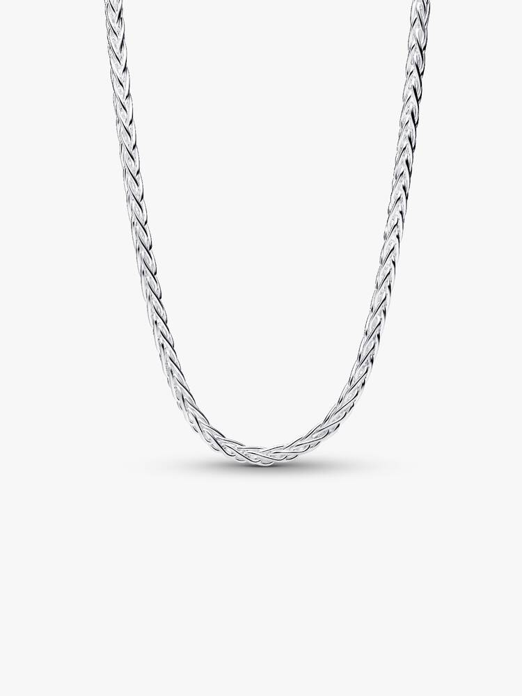 Pandora Charm Halskette Silber 925 mit Pavé-Verschluss