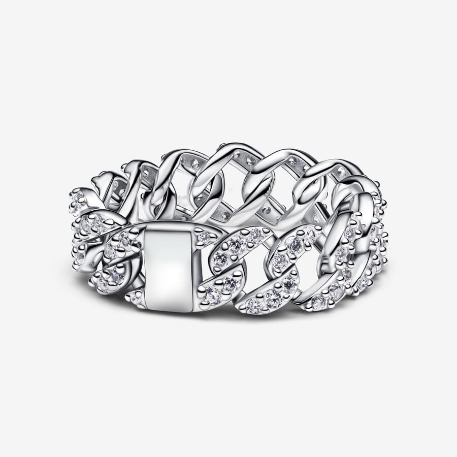 Pandora Damenring - Pavé Cuban Ketten-Ring - 193557C01-52