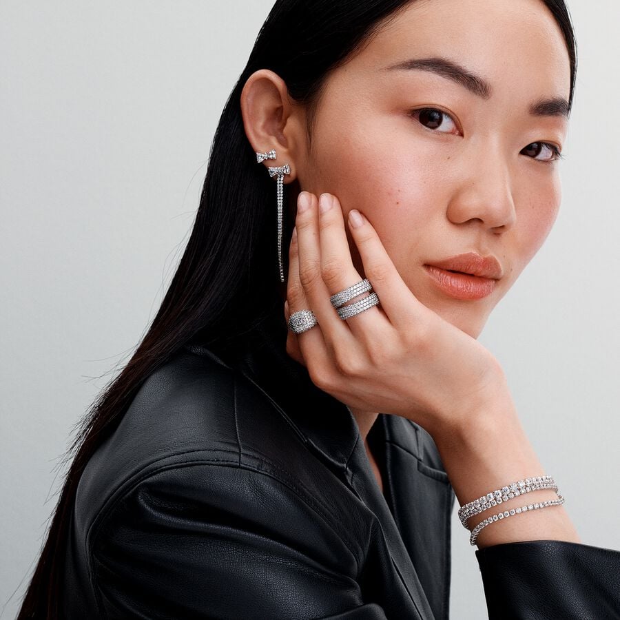 Pandora Damenring - Pavé-Quadrat Cocktailring -  193556C01