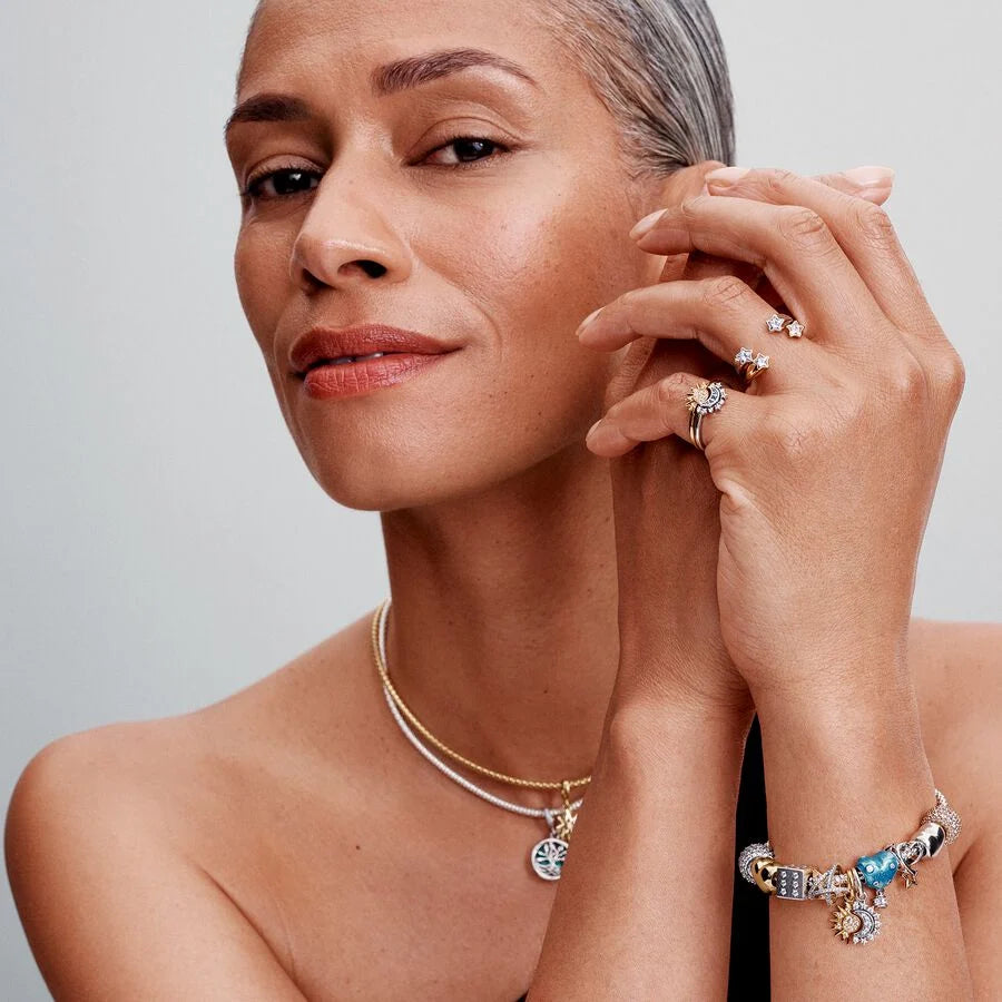 Pandora Damenring - Sternschnuppen Offener Ring - 163582C01-56