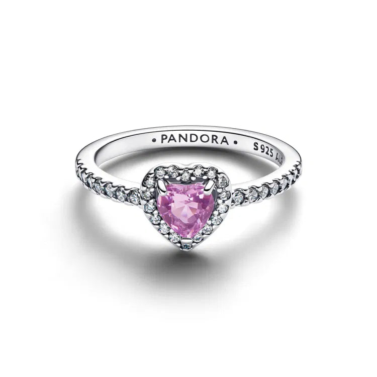 Pandora Erhabenes Hellviolettes Herz Ring - 198421C12