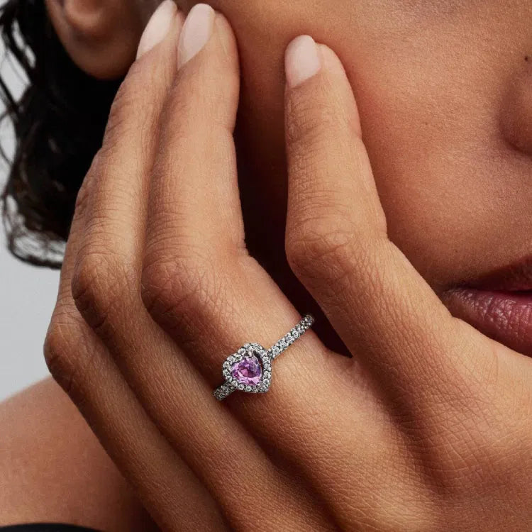 Pandora Erhabenes Hellviolettes Herz Ring - 198421C12