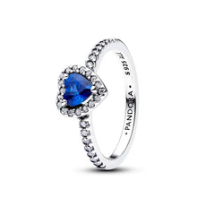 Pandora Erhabenes Prinzessinnenblaues Herz Ring - 198421C09