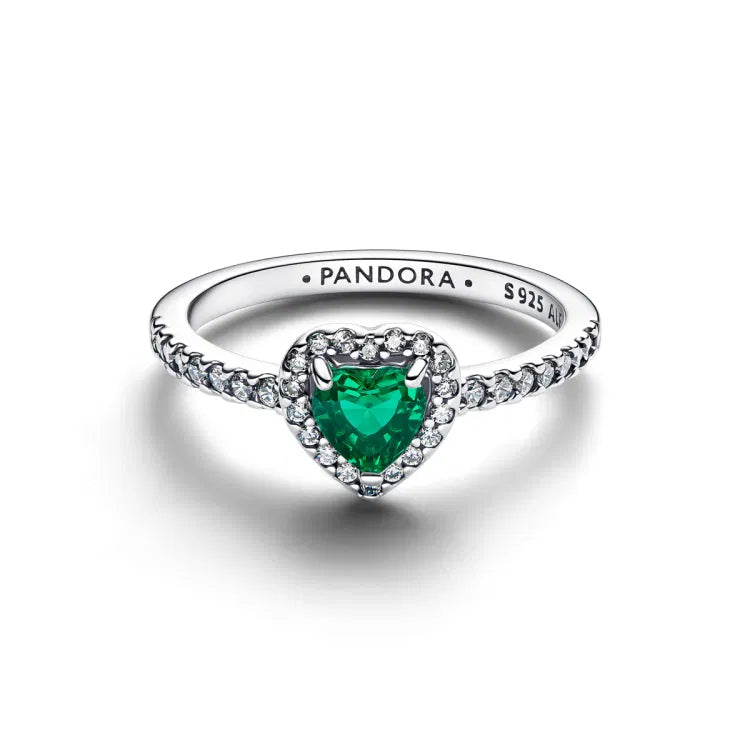 Pandora Erhabenes Royalgrünes Herz Ring - 198421C07